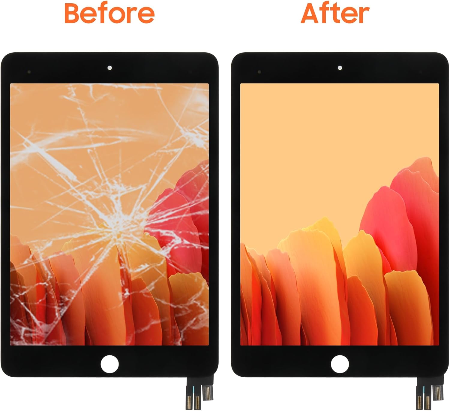 for iPad mini 5 Screen Replacement for iPad mini 5 5th LCD A2126 A2124 A2133 LCD Digiitzer Touch Screen Assembly Repair Parts (Black)