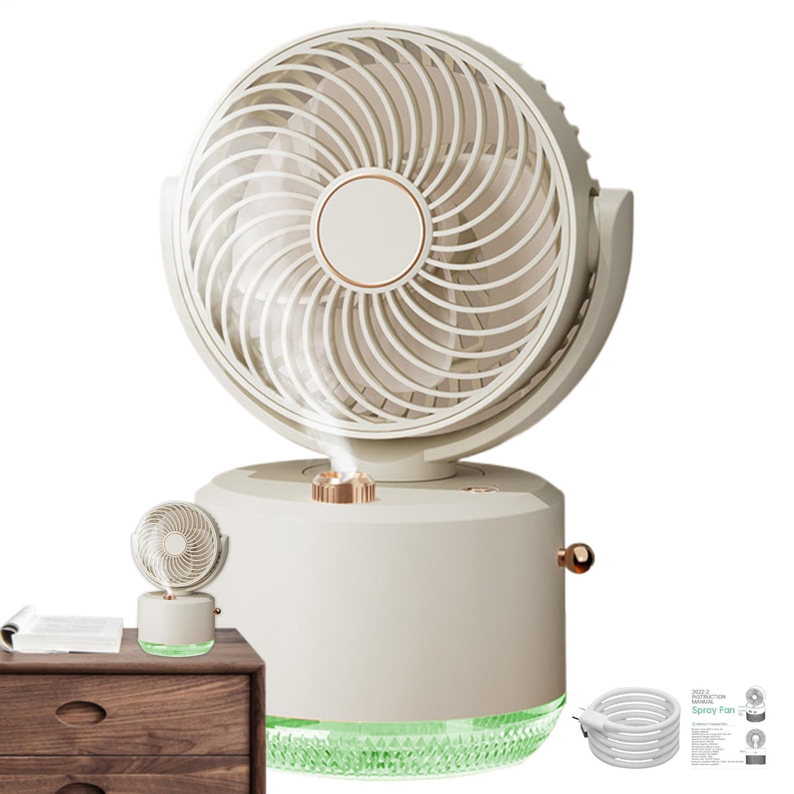 Ventilador de refrigeración portátil para paseos de verano y camping