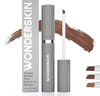 Wonderskin Wonder Blading Brow Stain & Go Masque - Long Lasting Eye Brow Tint, Transfer Proof and Smudge Proof Eyebrow Tint Stain (Brunette) ClimatePartner certified