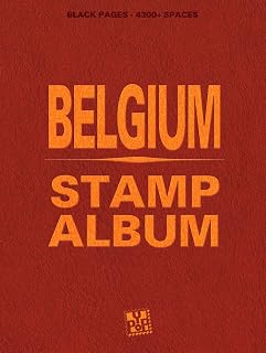 Belgium Stamp Album: With beautiful aesthetic black pages and more than 4300 spaces to sort and display your philately collection. Ideal for beginner adult collectors and kids