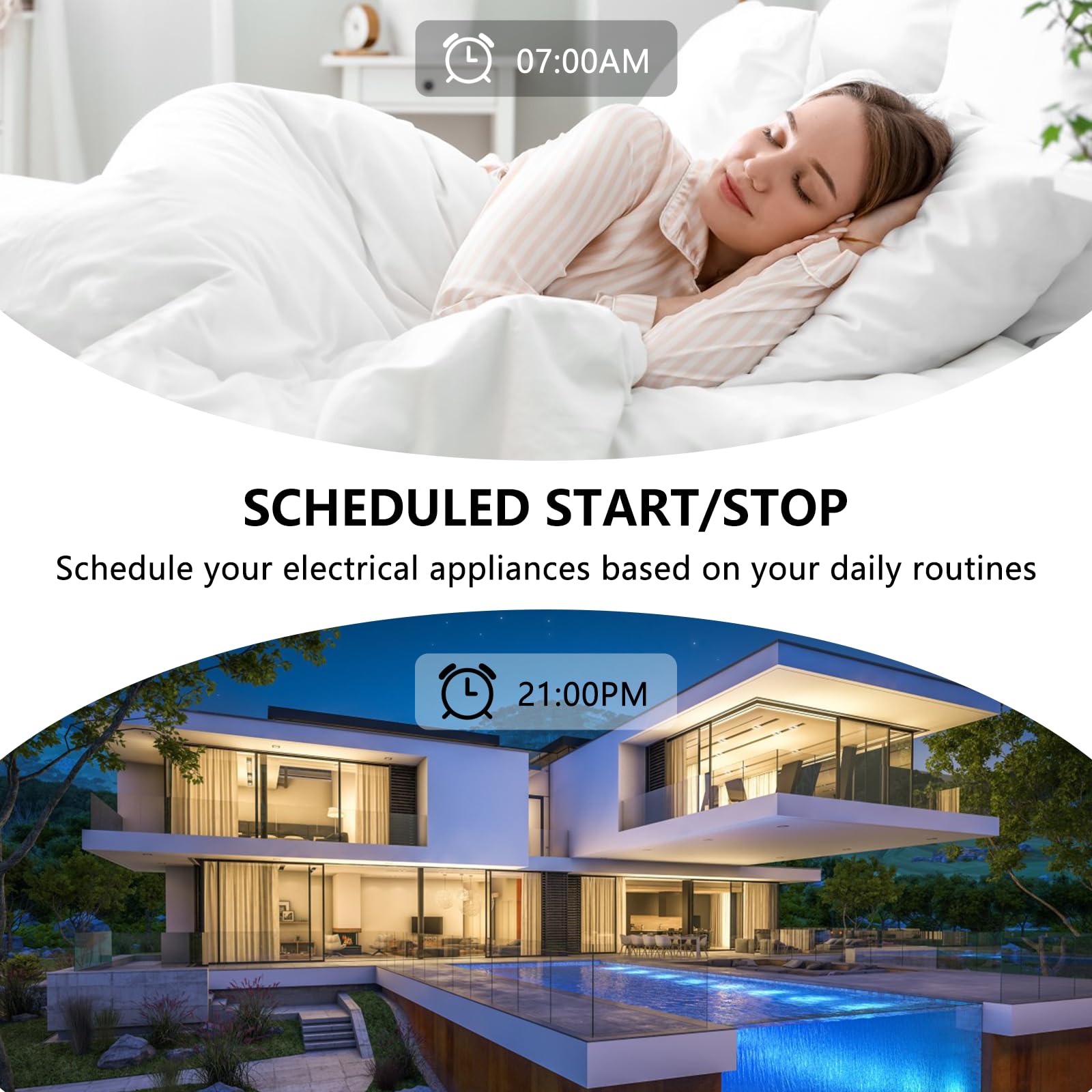 4PC interruttori della luce Smart Modul, mini interruttore della luce Smart Home, controllo vocale/conto alla rovescia, interruttore della luce Alexa Smart Home compatibile Alexa, 1via/2vie
