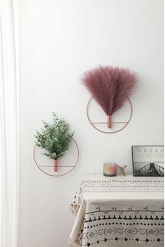 Miniatura 4 de Pretty Jolly Decoración de pared, soporte de decoración de jarrón de metal para pared, flores artificiales montadas en la pared, decoración de pared