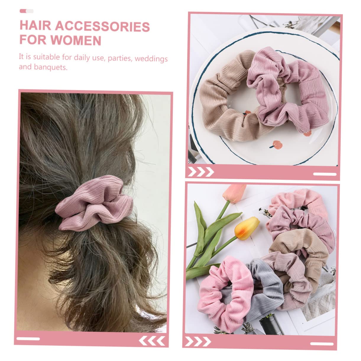 FRCOLOR 30 Piezas anillo de pelo hair clips orquillas accesorios para el cabello para mujeres diademas recién nacidas para niñas lazos para el cabello del intestino grueso gomas grandes