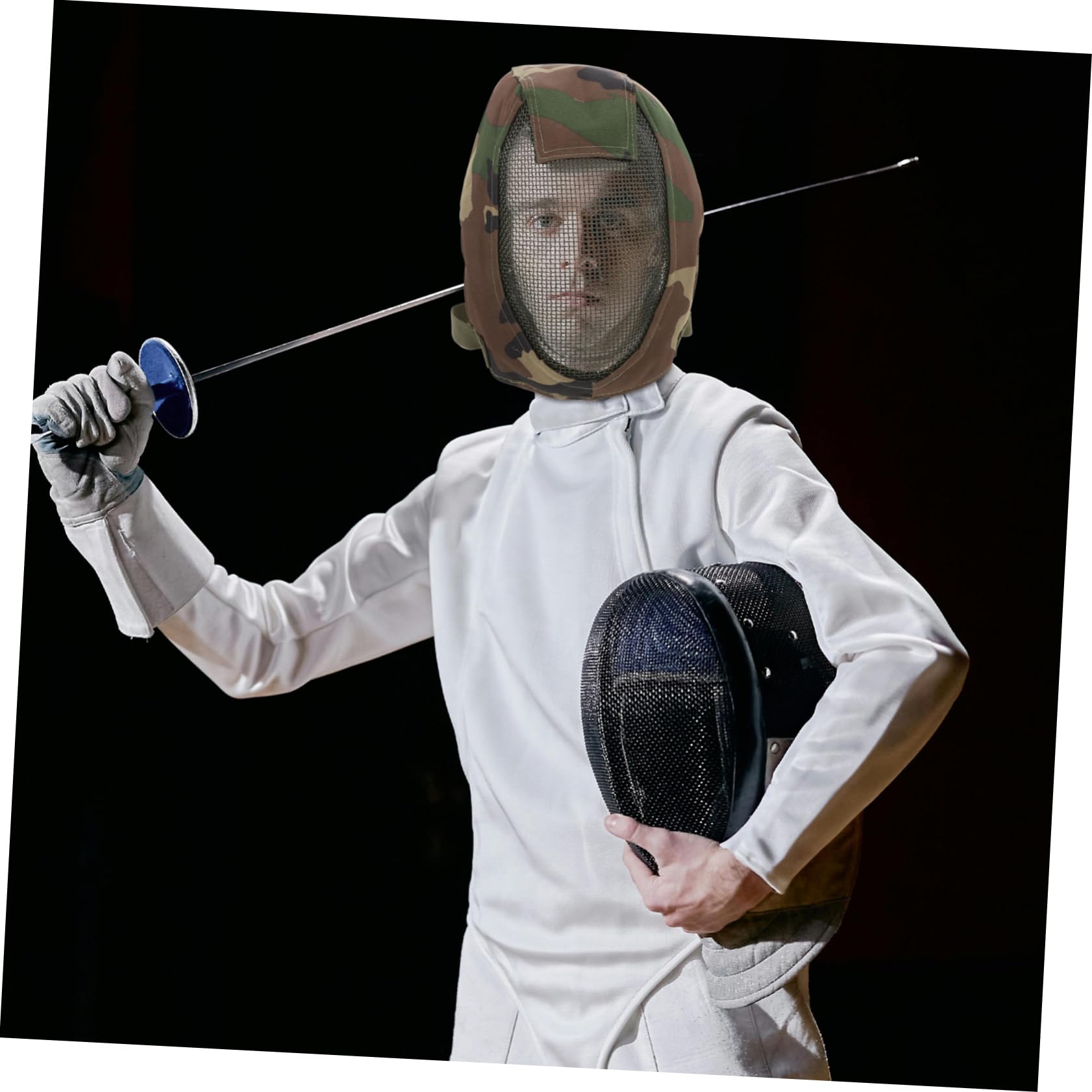 Verstellbare mit Atmungsaktivem Mesh Stil aus Stahlgewebe Vollgesichtsschutzmaske und Praktischem Fechten für Outdoor Sport und Wettkämpfe