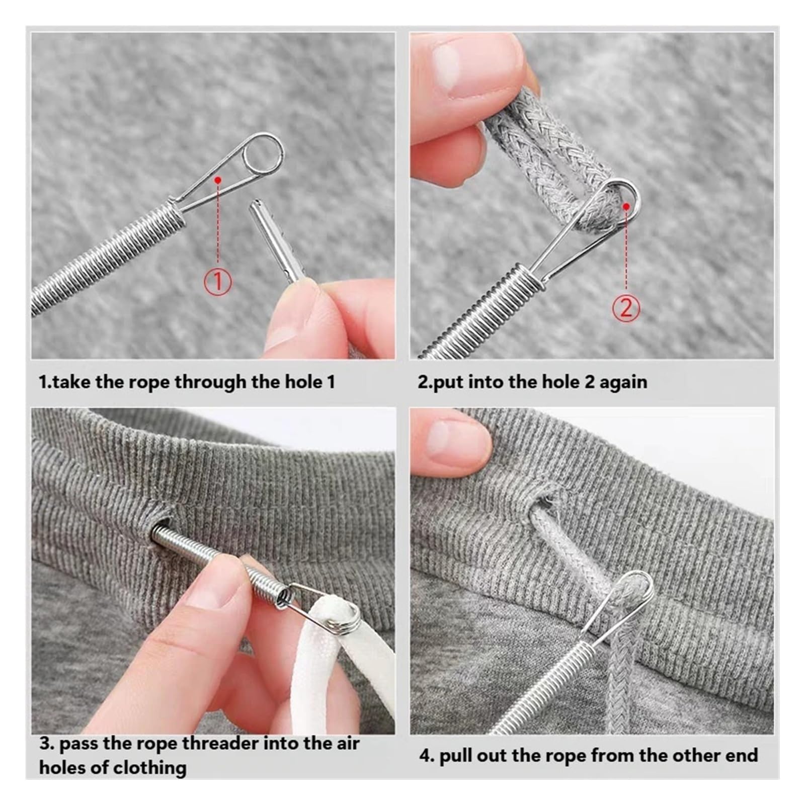 3 hilos de cuerda de resorte para pantalones, sudaderas con capucha, cordón elástico