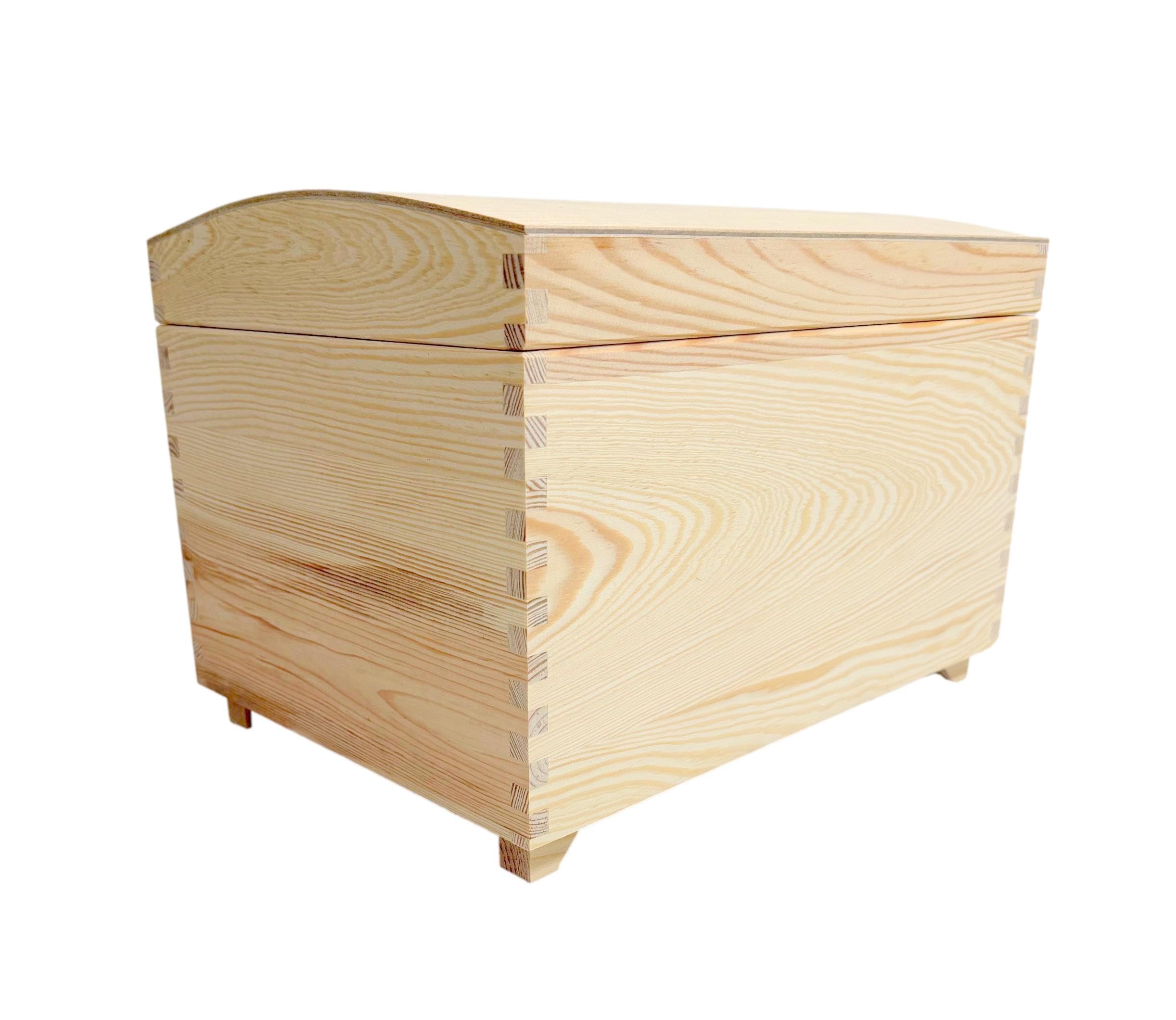 Wooden World - Holztruhe für Briefumschläge oder Wahlurne - Box mit großem Loch zum Einstecken von Briefumschlägen - 25 x 35 x 24,5 cm