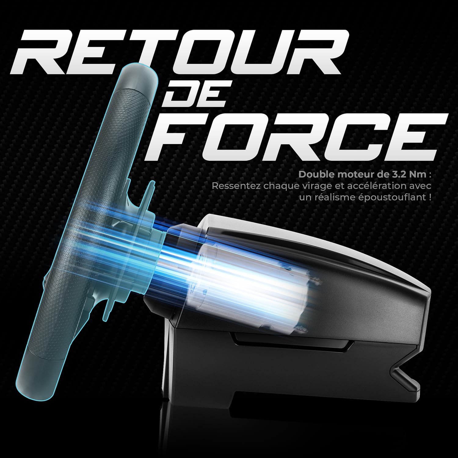 Spirit Of Gamer - RACE Wheel FORCE, Volant PS4 avec Levier de Vitesse et Pédalier, Pour PC, PS4, PS3, XBOX ONE, Volant avec Palette à Retour de Force et Angle de rotation 1080°, Boite de vitesse 6+R