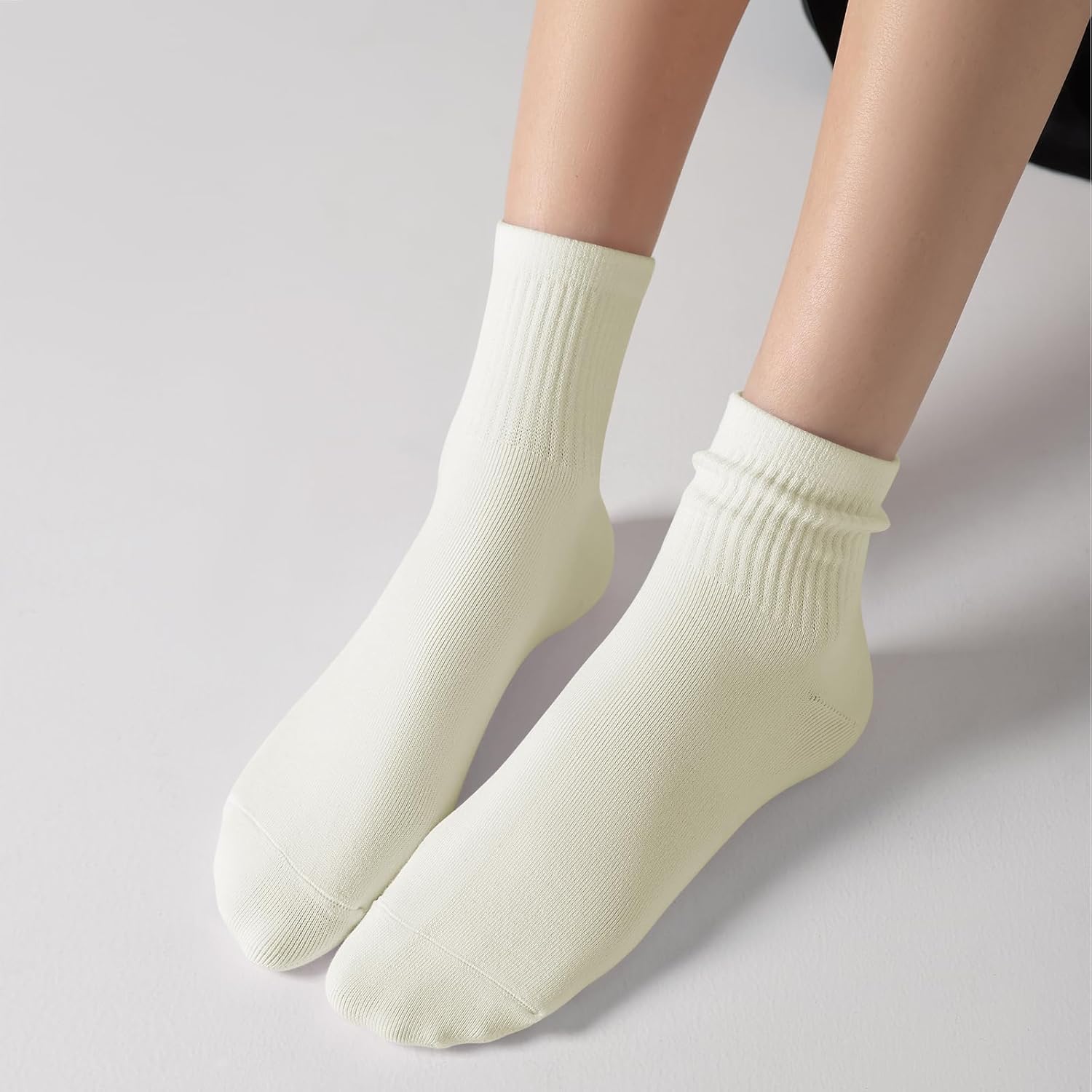 DIBAOLONG Womens Mini Crew Socks Casual Cute Soft Ankle Socks 6 Pairs, Size 5-10 - Image 2