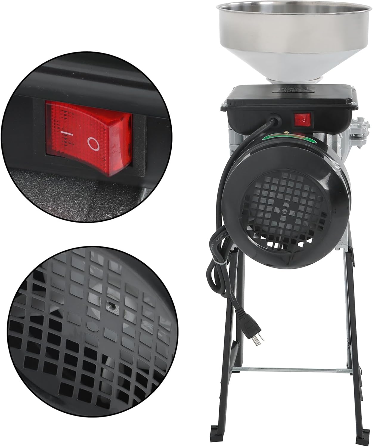 Wet & Dry Electric Grinder Grain Mill 3000W 110V Coffee Feed Flour Cereals Corn Grinder Machine