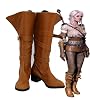 Wig for Cirilla Fiona Elen Riannon Ciri Cosplay Boots Brown Shoes Custom Made Any Size For Women Girls 40