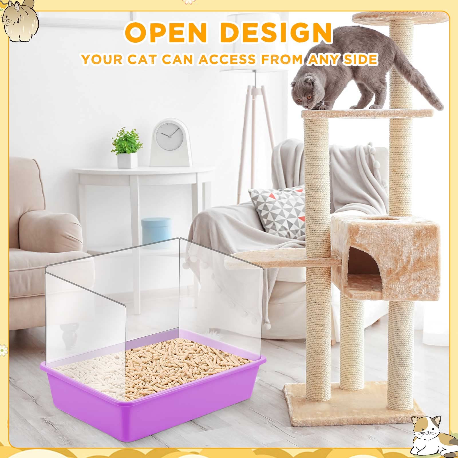 ネコボックスページ 不織布ボックスL ネコフラワー柄 364282