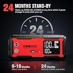 GOOLOO 6000A Jump Starter GT6000 Car Starter with 100W Bi-Directional Fast Charge, Powerful 12V Auto Battery Booster(All Gas & up to 12L Diesel Engine), Supersafe Portable Jump Box for Emergency Use