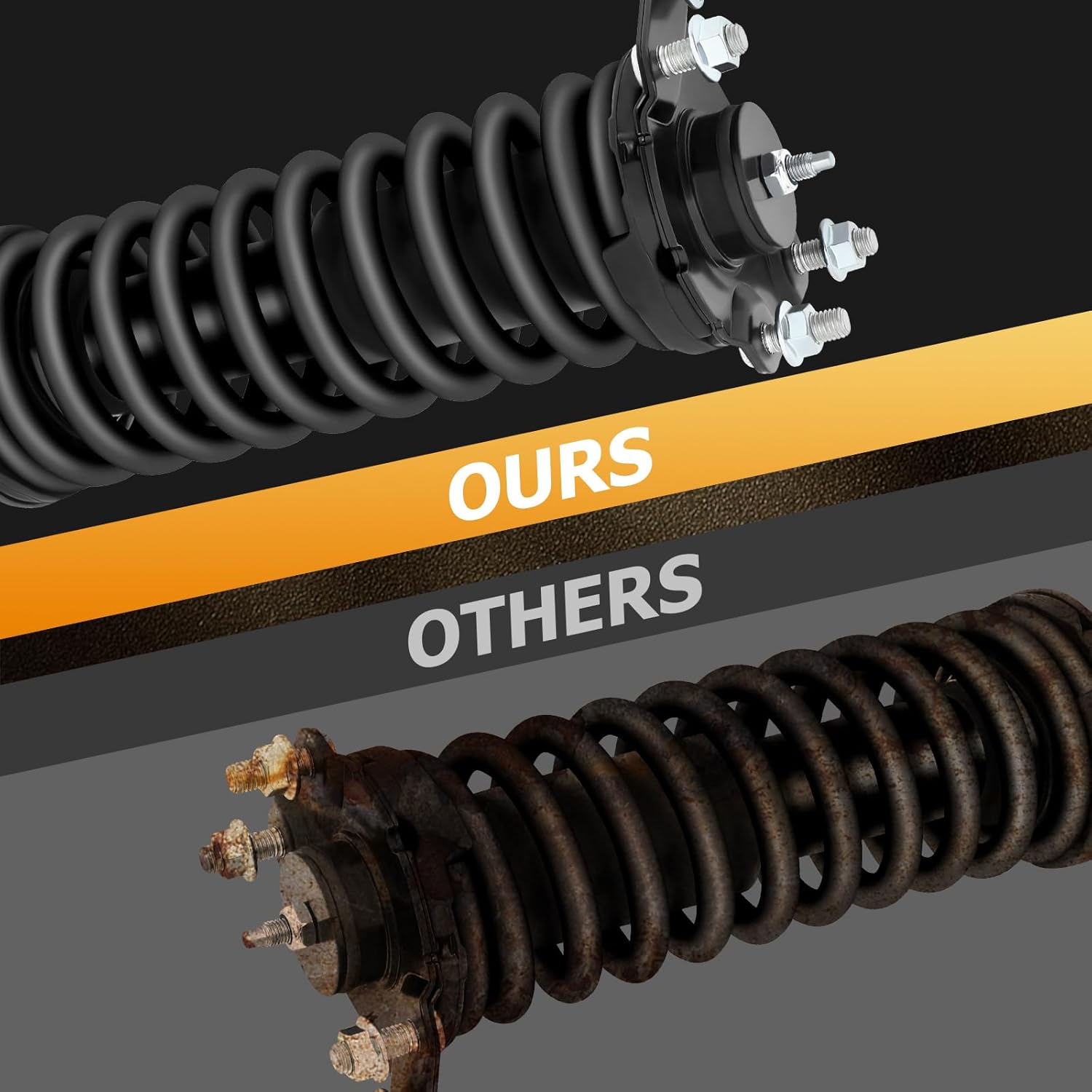 ASAPE 2PCS Front Complete Struts Assembly w/Coil Spring and 2PCS Rear Shock Absorber Fit for 2002-2012 for Jeep Liberty 2007-2011 for Dodge Nitro Replace OE 171577L 171577R 37203