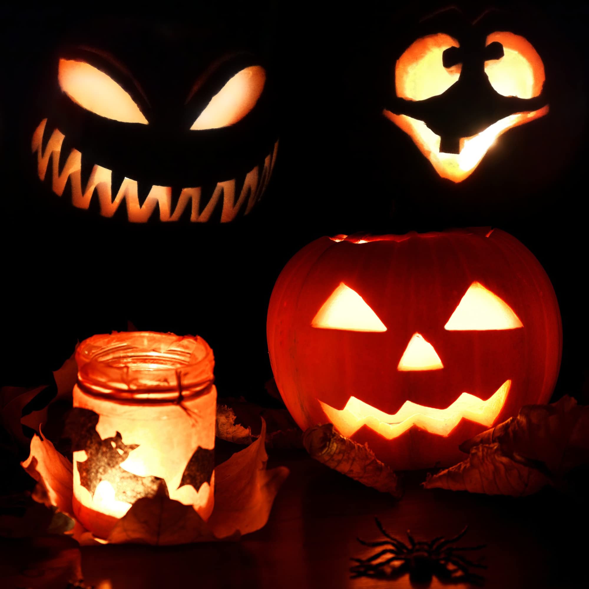COM-FOUR® Pumpkin Carving Kit for Carving Pumpkins with LED Pumpkin Light and Extensive Accessories 02 Stück - Image 2