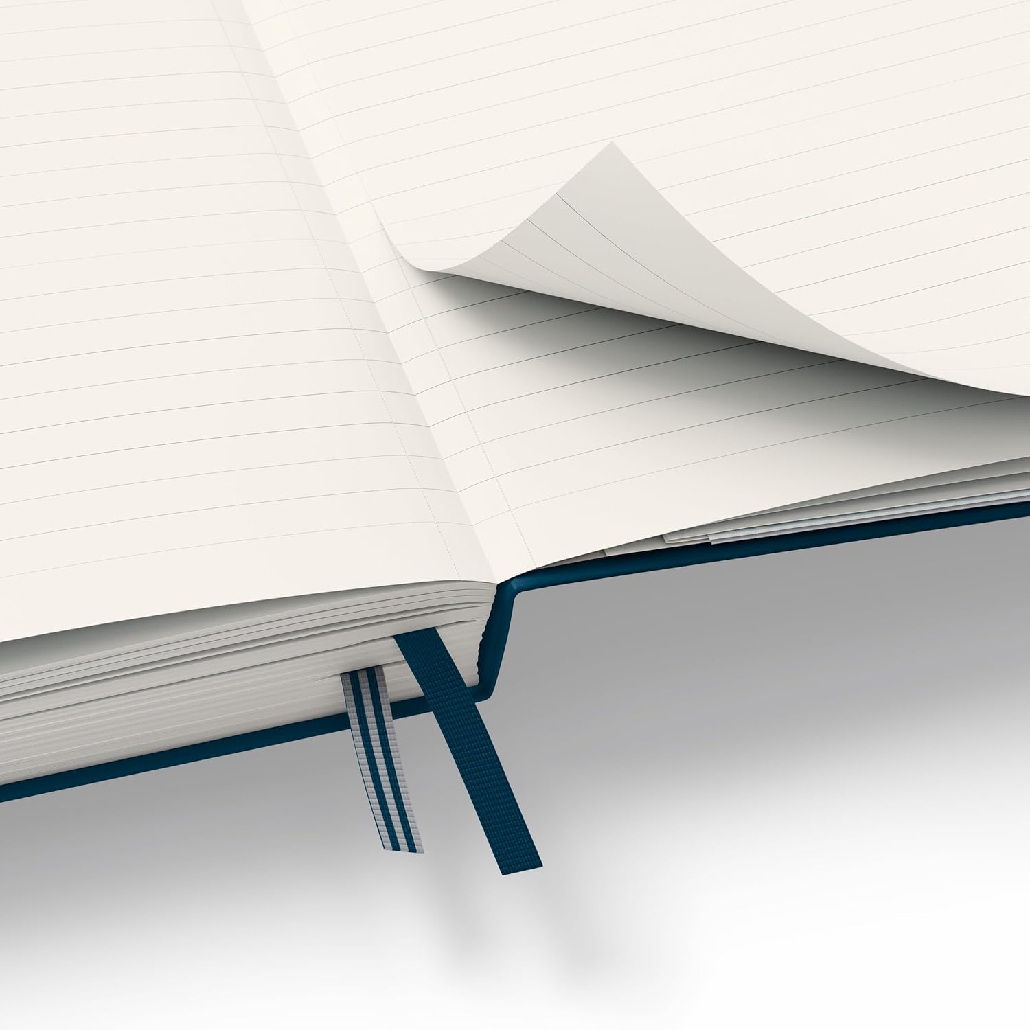 LEUCHTTURM1917 - Notebook Hardcover Medium A5-251 Numbered Pages for Writing and Journaling - Thinking Ahead (Ruled Paper, Deep Sea)
