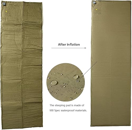 Vista 5 de MT Military Army Alice - Alfombrilla de campamento autoinflable, color verde oliva Verde oliva (Olive Drab)