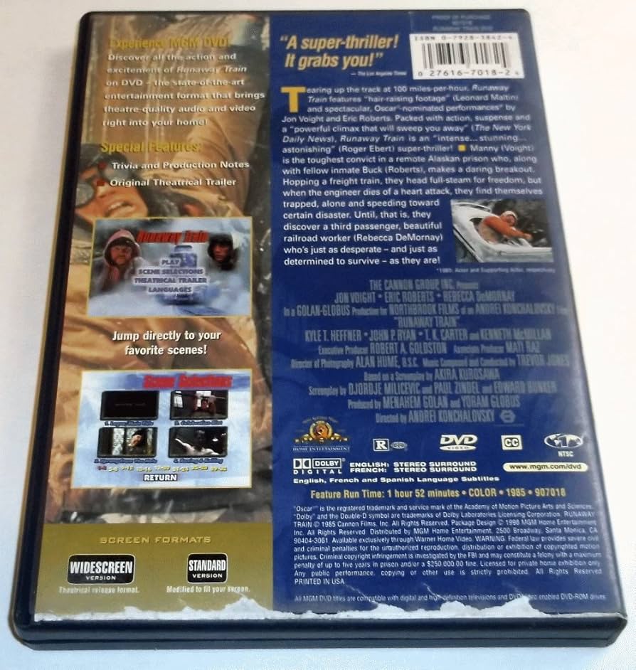 Amazon.com: Runaway Train [DVD] : Jon Voight, Eric Roberts