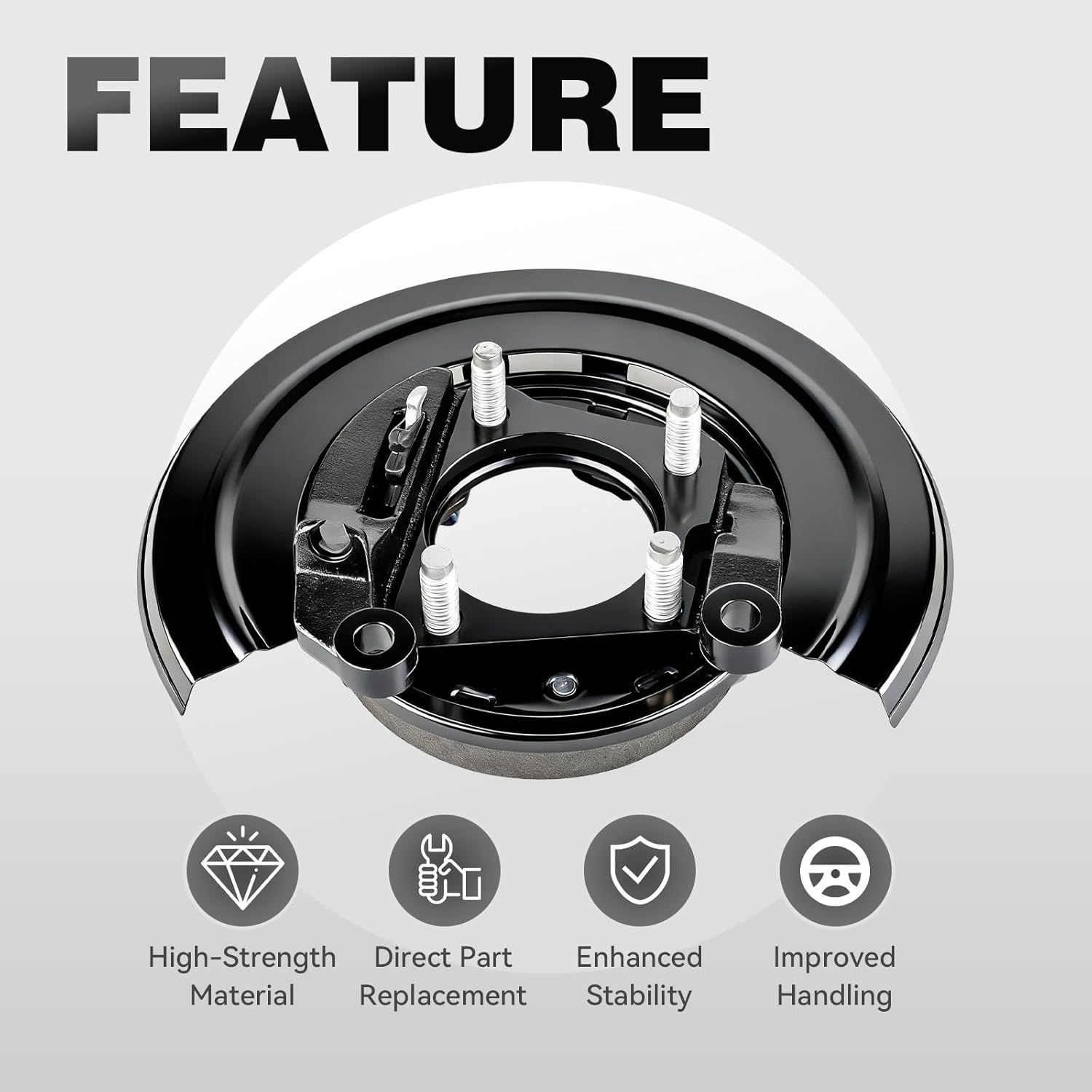 926-273 Parking Brake Assembly Compatible with Ford F250 F350 Super Duty 2005-2012, F250 F350 2005-2009, F450 F550 Super Duty 2011-2012, Rear Driver Side, Replaces # 5C3Z2210AA, 5C3Z2210AB