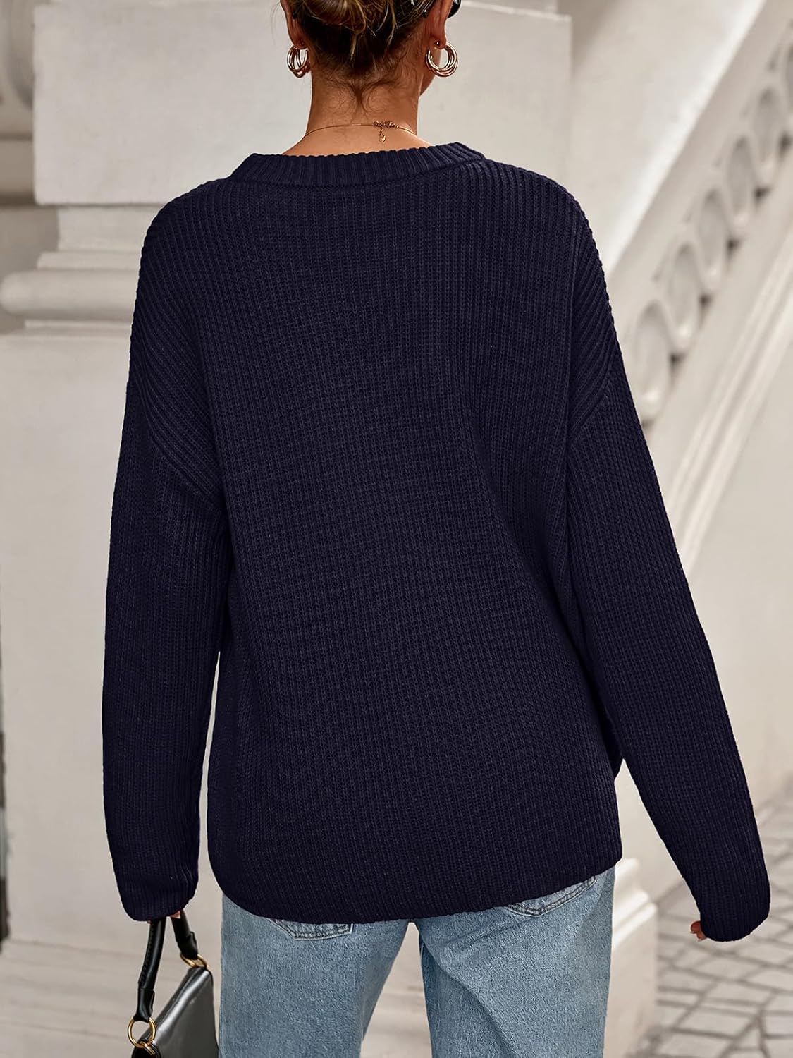 PRETTYGARDEN Womens Spring Sweaters 2026 Casual Chunky Crewneck Long Sleeve Ribbed Knit Oversized Pullover Sweater Tops - Image 5