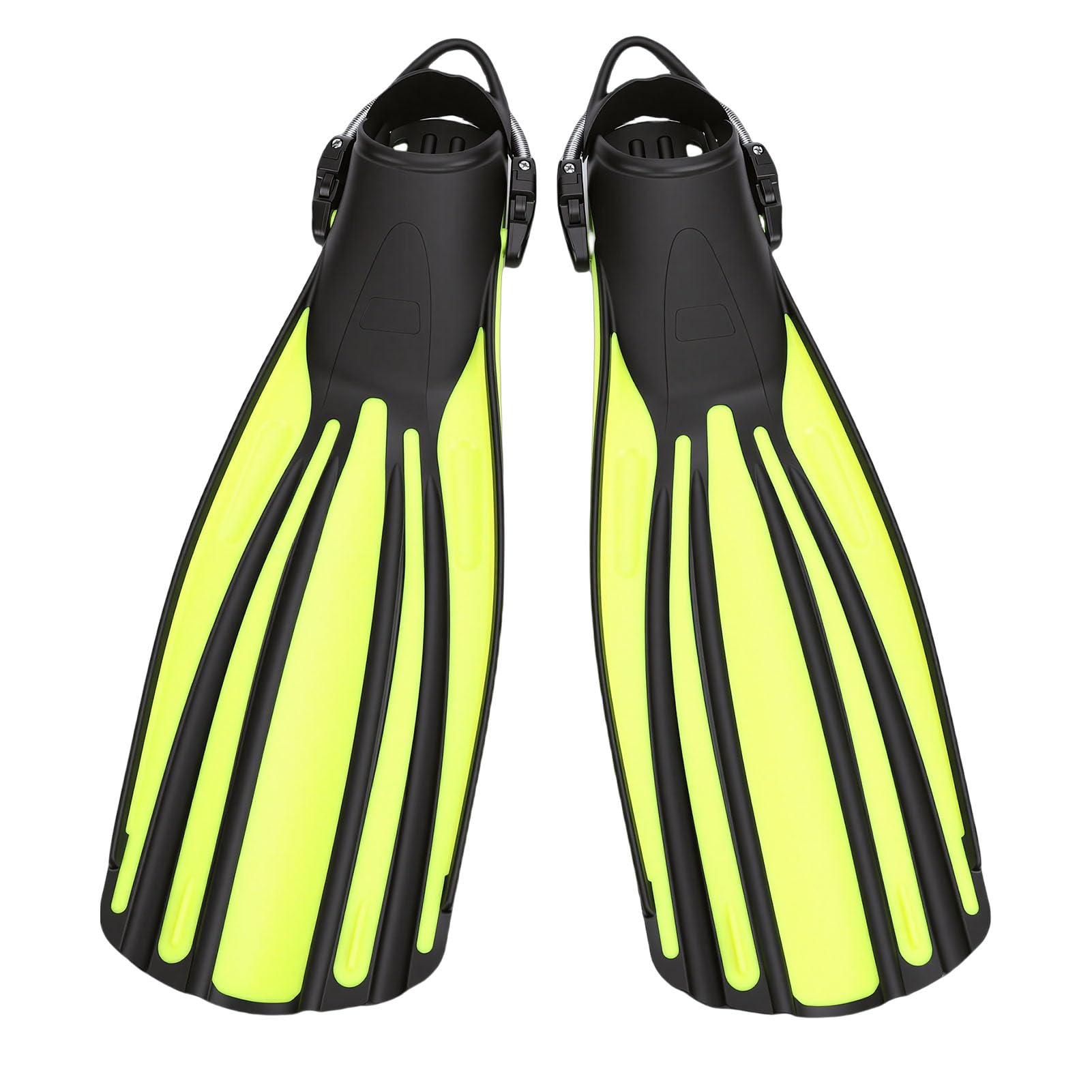 Annadue Aletas de Buceo Ajustables, Aletas Largas de Buceo TPR, de Snorkel para Natación Hombres Mujeres con Correas de Aleta, de Equipo de Snorkel