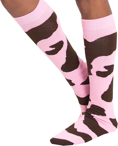 Cow Print Knee High Socks 