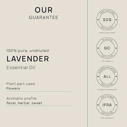 Miniatura 4 de VINEVIDA Aceite esencial sin diluir de lavanda 4042, 16 onzas, ingredientes puros, naturales y crudos