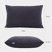 Vista 2 de MOON LENCE Paquete de 2 almohadas de campamento comprimibles con funda lavable y bolsa de transporte, almohada rellena de felpa para senderismo