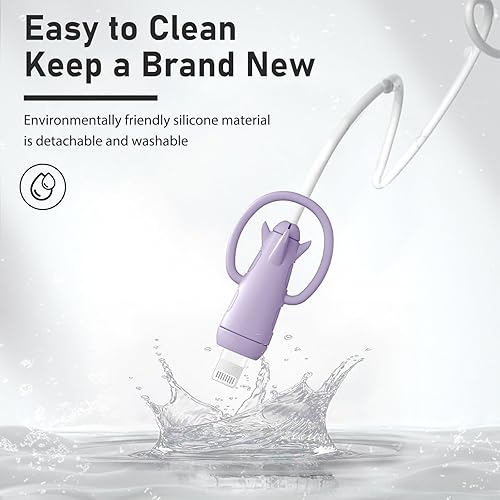 Miniatura 5 de CameCosy Funda protectora de cable 2 en 1 compatible con iPhone, Android, cable USB tipo C, 2 unidades de silicona estirable para cargador de cable,