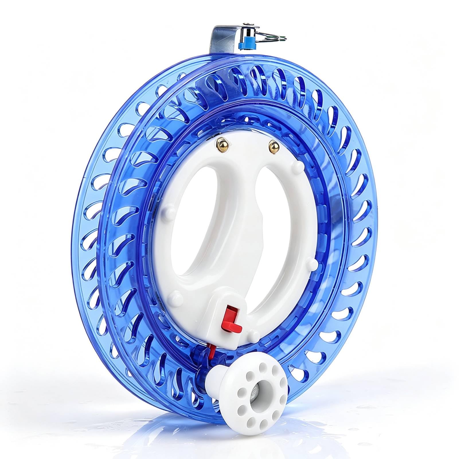 Moulinet à Ligne de pêche, Moulinet ABS Fil métallique Peigne Multifonction mer Accessoire Mouche enroulement Fil pour Pêche Plein air, mer, Eau Douce (Bleu)