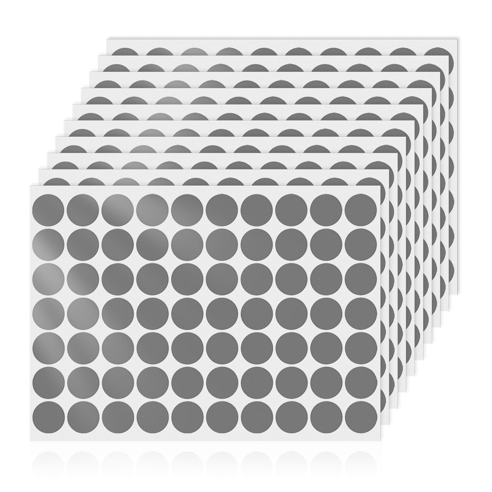 YIKIADA Grey Adhesive Dots Stickers Sticker Spots Stick Dots 25mm Vinyl Self Adhesive Removable Round Labels Waterproof for Office 700 Pieces