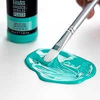 Vista 6 de Liquitex BASICS Pintura Acrílica Fluida, Botella de 118ml (4 oz), Tono Verde Hookers Permanente