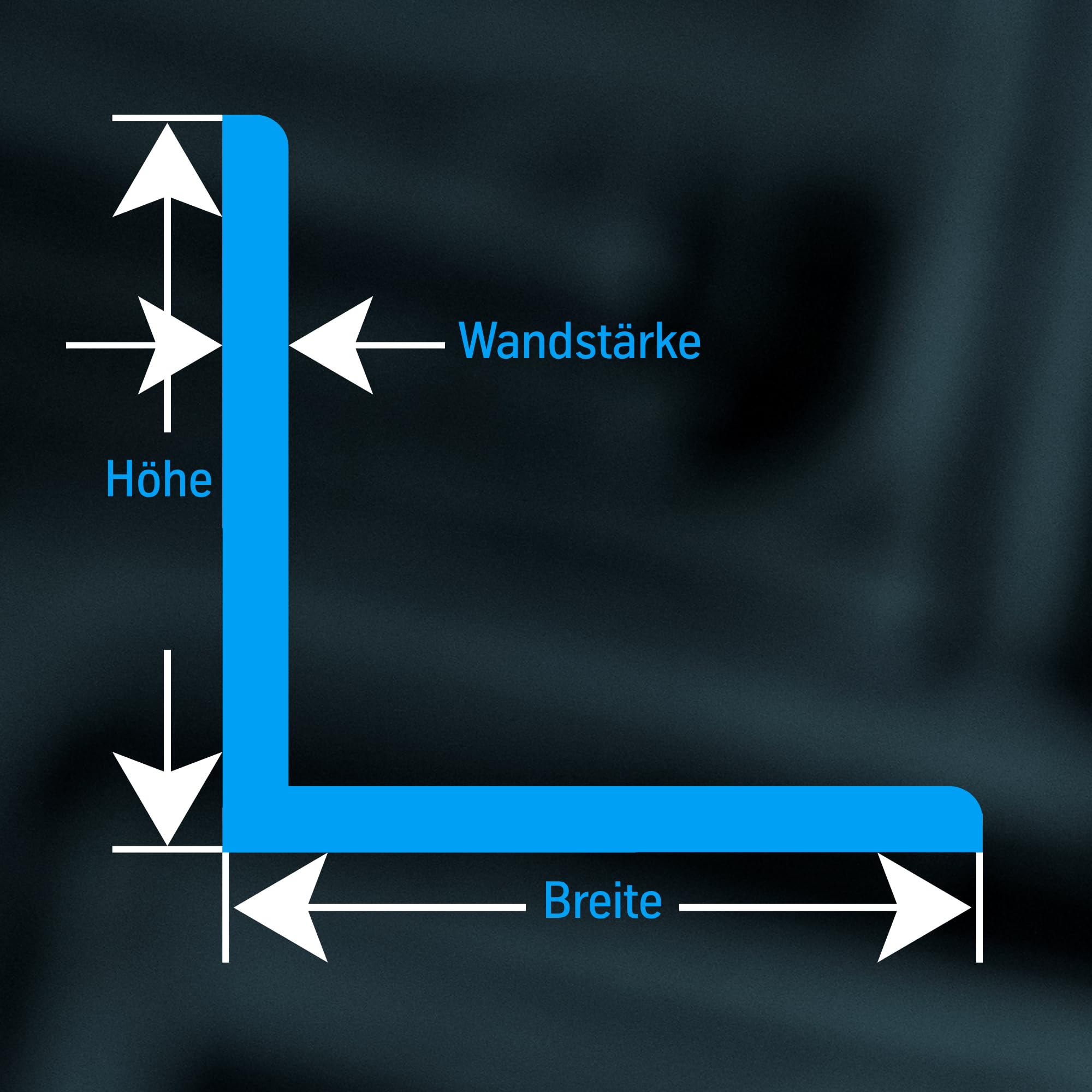 thyssenkrupp Edelstahlprofil 50x5mm, 2000mm – Winkel V2A 1.4301 – Edelstahl Winkelprofil für Konstruktion & Montage – L-Profil Edelstahl