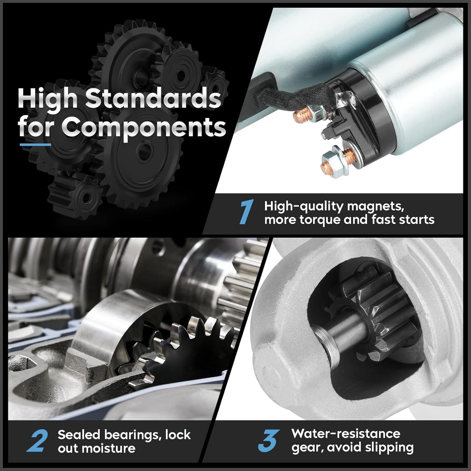 Starter for Colorado 2.8L 3.5L 2004-2006, Trailblazer 4.2L 2002-2005, GMC Canyon Envoy 2.8L 3.5L 4.2L 2002-2005, Olds Bravada 4.2L 02-04, Buick Rainier 04-05, Replaces for 323-1476 323-1482 SDR0271