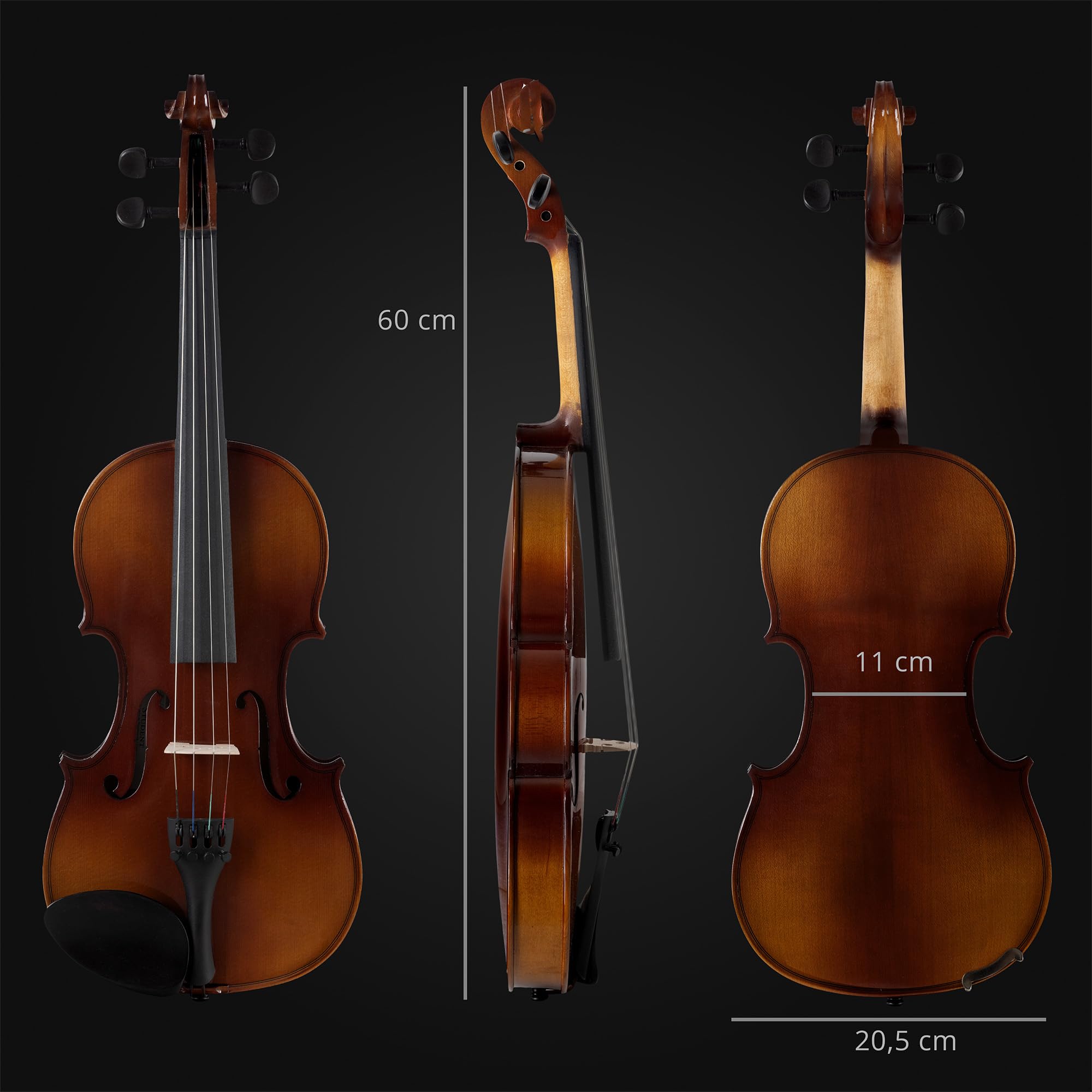 Classic Cantabile Violon étudiant 4/4 SET y compris colophane