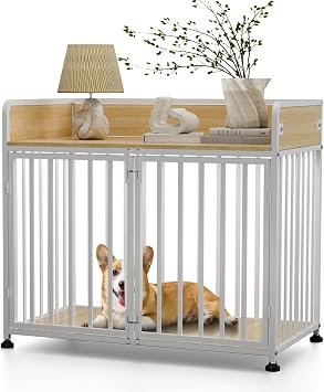 Furniture Style Dog Crate, Large Dog Kennel Indoor for Small/Medium Dogs
