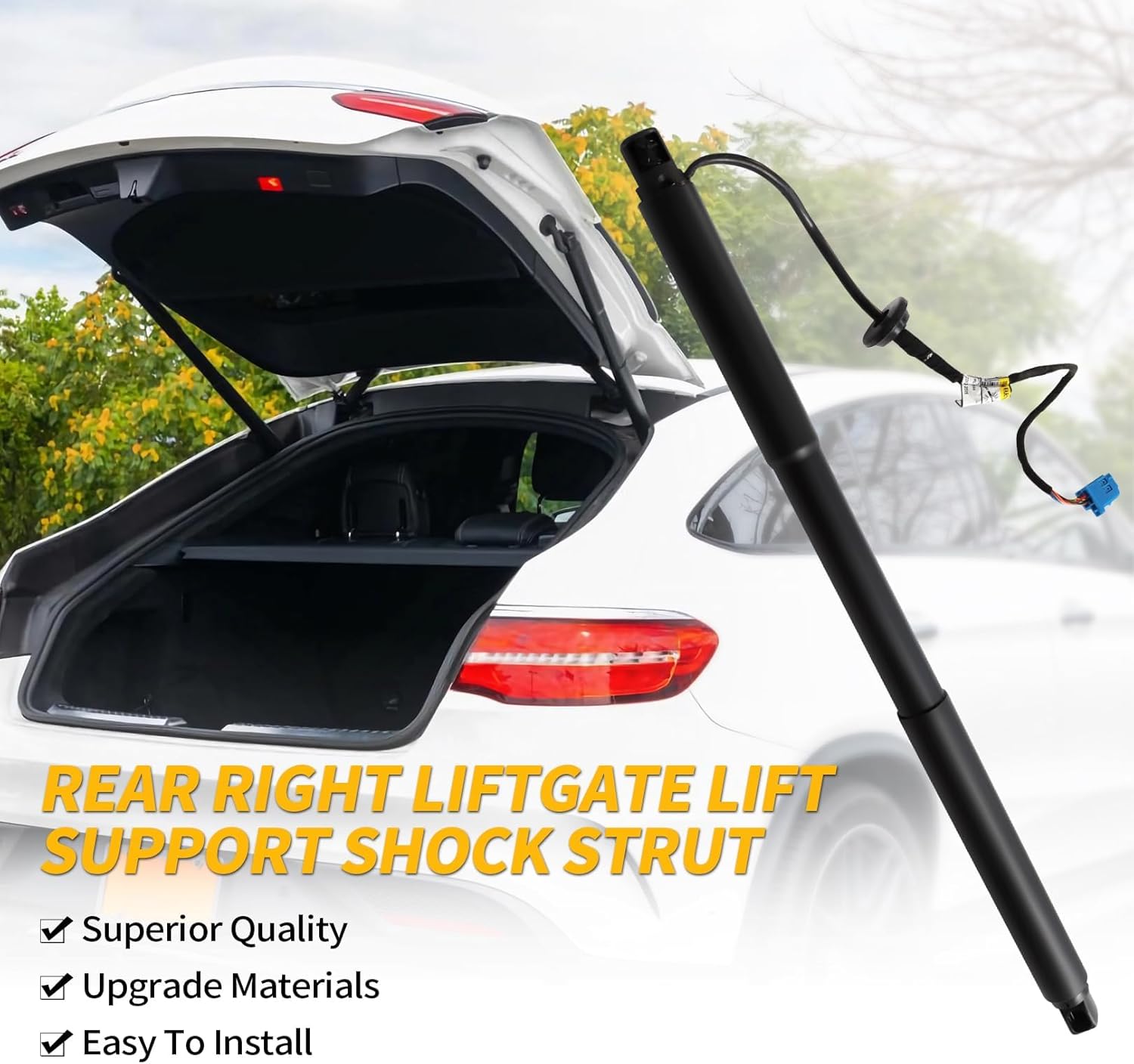 Right Rear Power Tailgate Lift Support Shock Strut Compatible with ML350 ML550 ML63 ML400 ML250 GLE63 AMG S GLE400 GLE350 GLE43 166-890-00-00 166-890-11-30 SKPL615029 1668900000 1668900430
