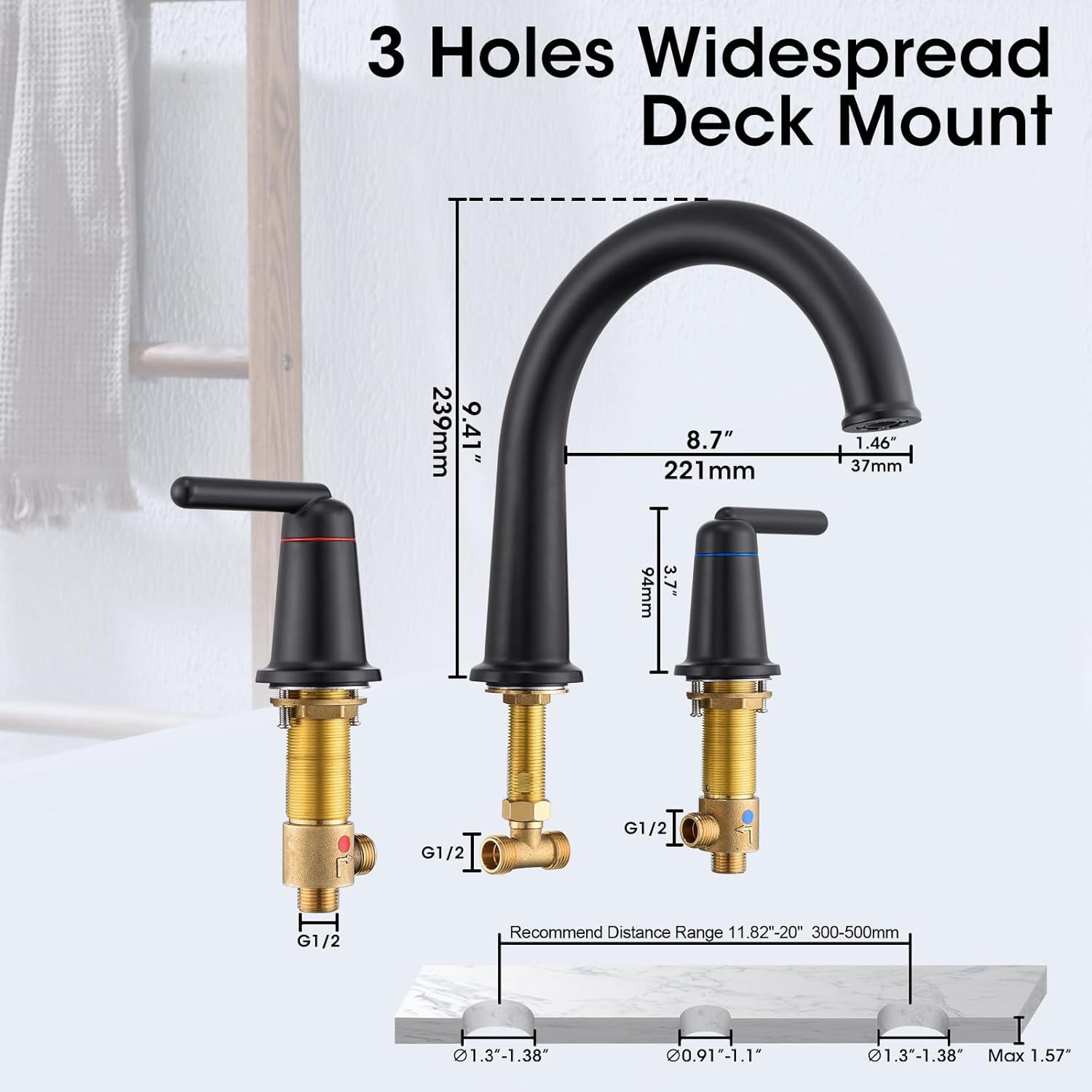 Bathtub Faucet & Rain Shower System Combo- BK02