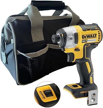 DEWALT DCF887N 18V XR G2 Brushless 3 Speed Impact Driver Bare + 12'' Tool Bag
