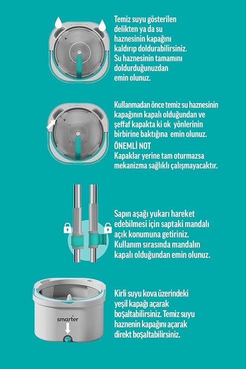 Smarter Aqua Max Temİzlİk Setİ + Yedek Mop
