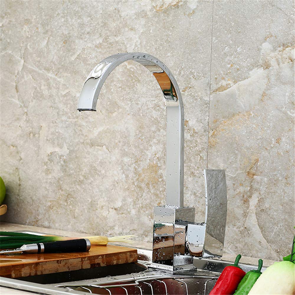 Robinet de cuisine haut de gamme mélangeur d'eau froide finition chrome