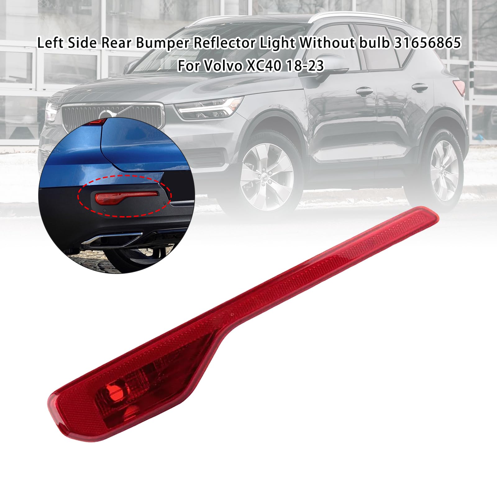 Reflector glas voor de achterbumper voor Volvo XC70 08-, rechts
