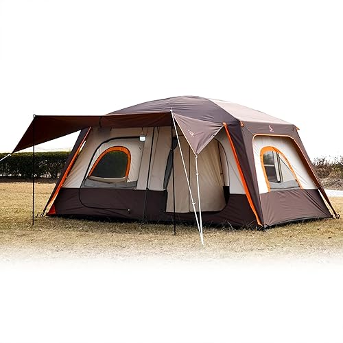 Miniatura 23 de KTT Extra Large Tent 10-12-14 Person(A),Family Cabin Tents,2 Rooms,3 Doors and 3 Windows with Mesh,Straight Wall,Waterproof,Double Layer,Big Tent