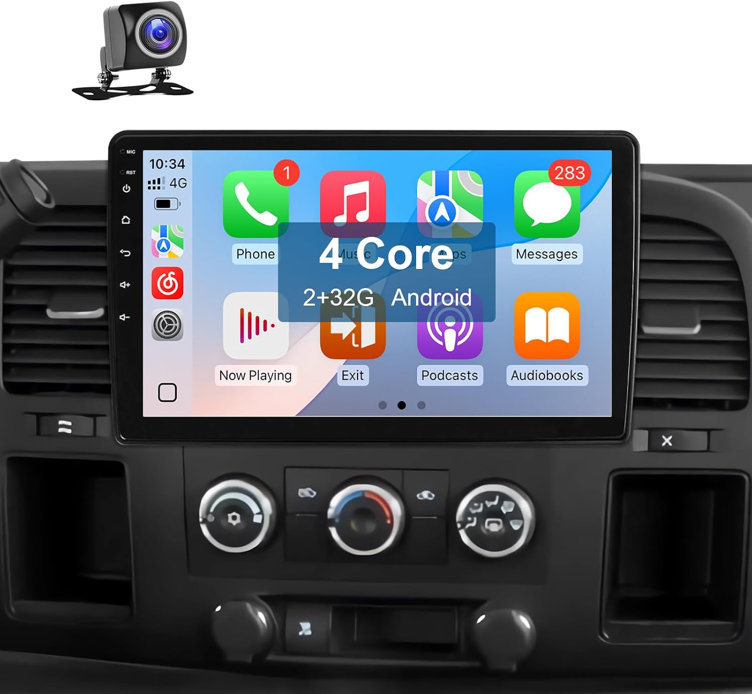 Leadfan Android Car Radio Stereo for Chevy Silverado Tahoe GMC Sierra Yukon Buick Replacement with Wireless Carplay Android Auto, 10.1'' IPS Touchscreen Bluetooth GPS Navigation WiFi Backup Camera MIC