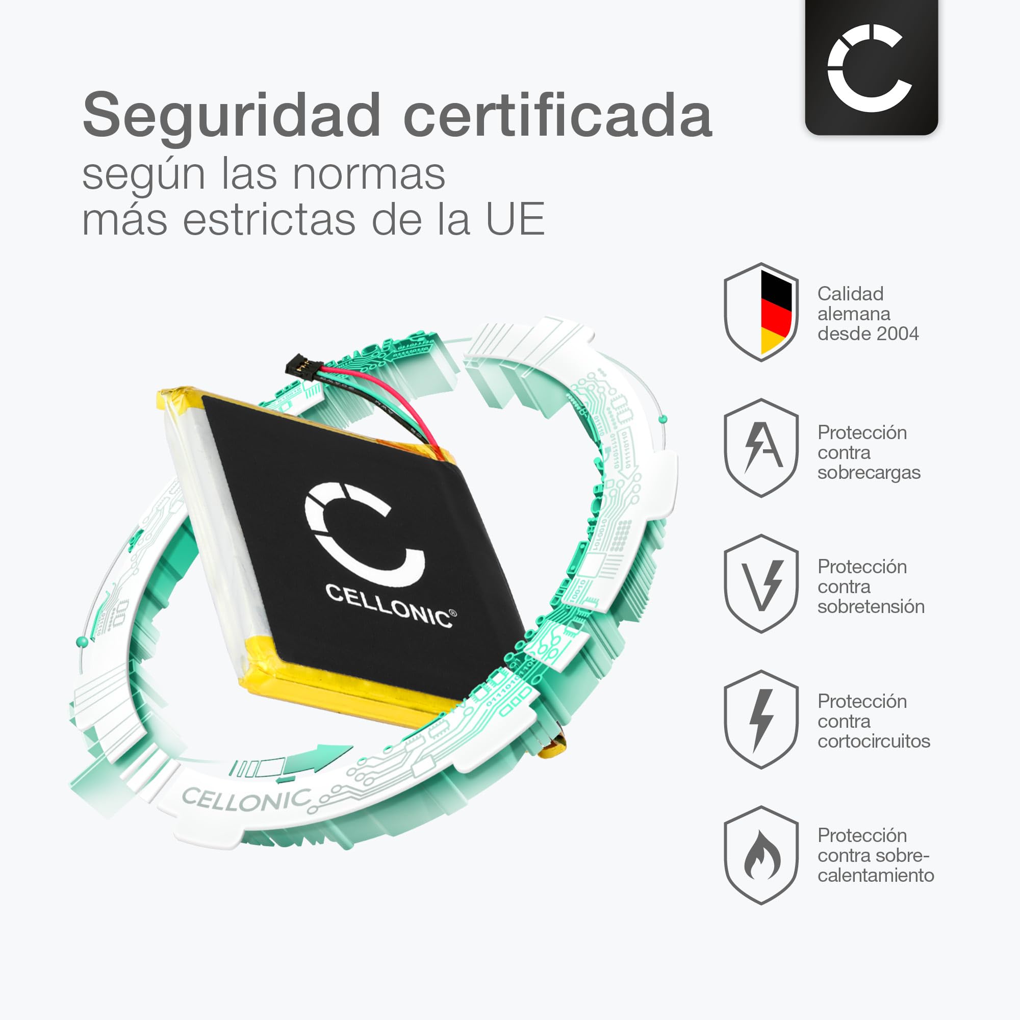 CELLONIC 1x Batería para GPS Navegación Compatible con Garmin Edge 1030, 361-00105-00 - (1950mAh, 3.8V) + Juego de Herramientas