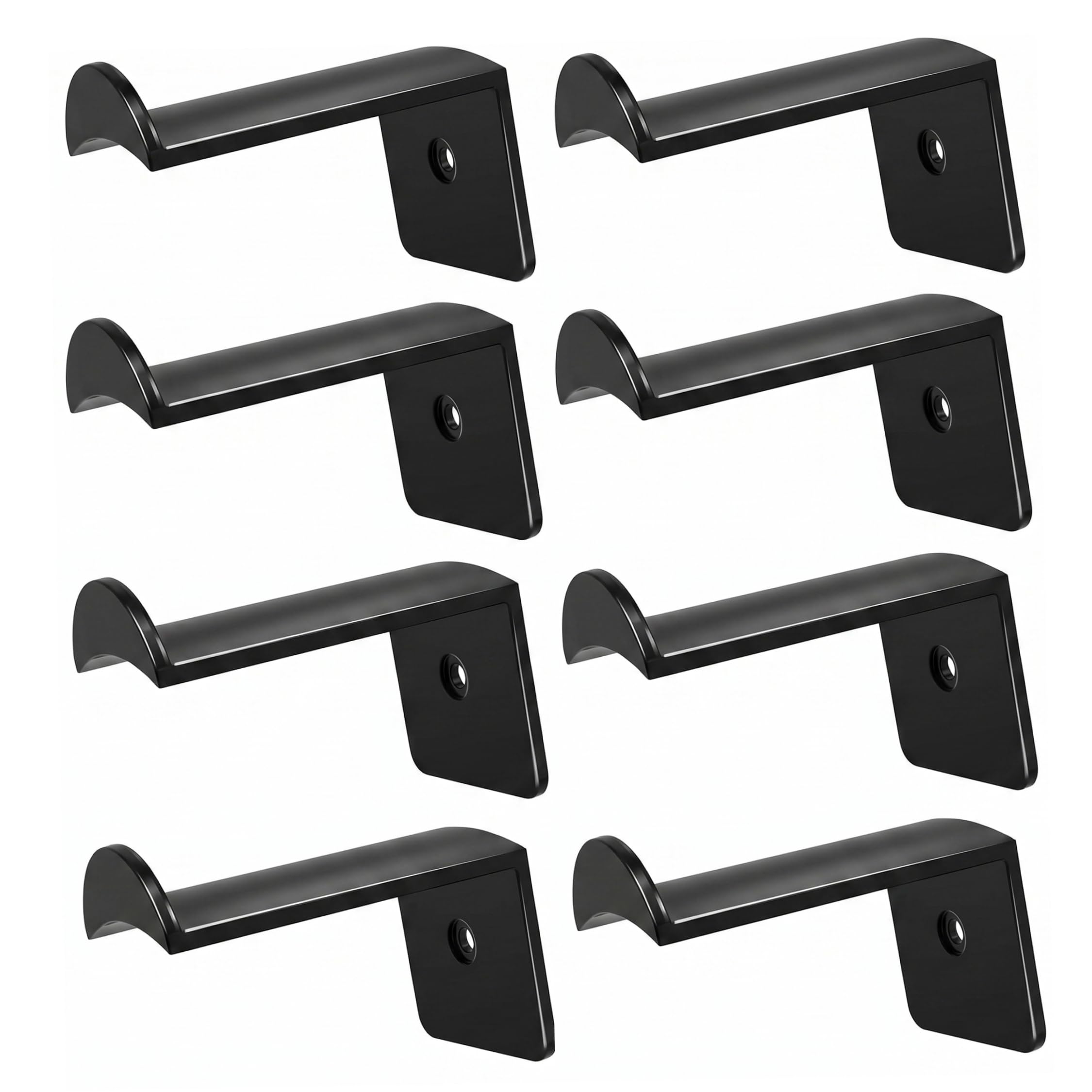 Gemuseeee 8 PCS Plastic Cowboy Hat Hooks for Wall Adhesive & Screw Hat Storage Hook for Entrance Living Room Bedroom Use