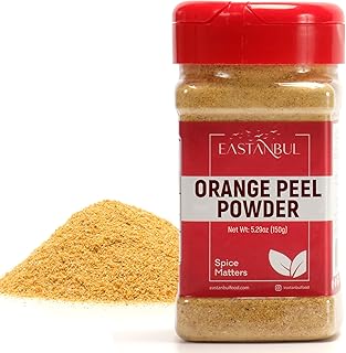 Eastanbul Orange Peel Powder, 5.29oz Dried Orange Peel Powder for Cooking, Baking, and Tea, Mediterranean Harvest, Natural Flavoring, No Additives, Vegan, Gluten Free, Non GMO