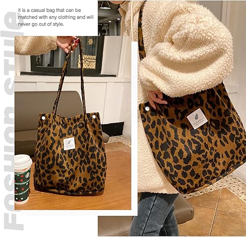 Vista 26 de Tote - Bolsa de hombro reutilizable de pana de gran capacidad con bolsillos interiores para mujeres y niñas Rayas