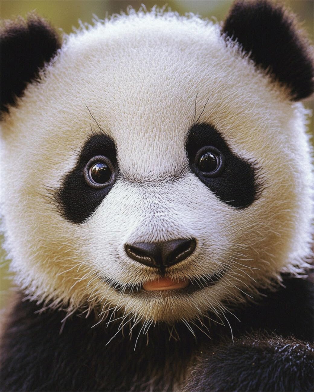 AxiangziK DIY Stamped Cross Stitch Kit Fantasy Panda 11CT 60x80cm