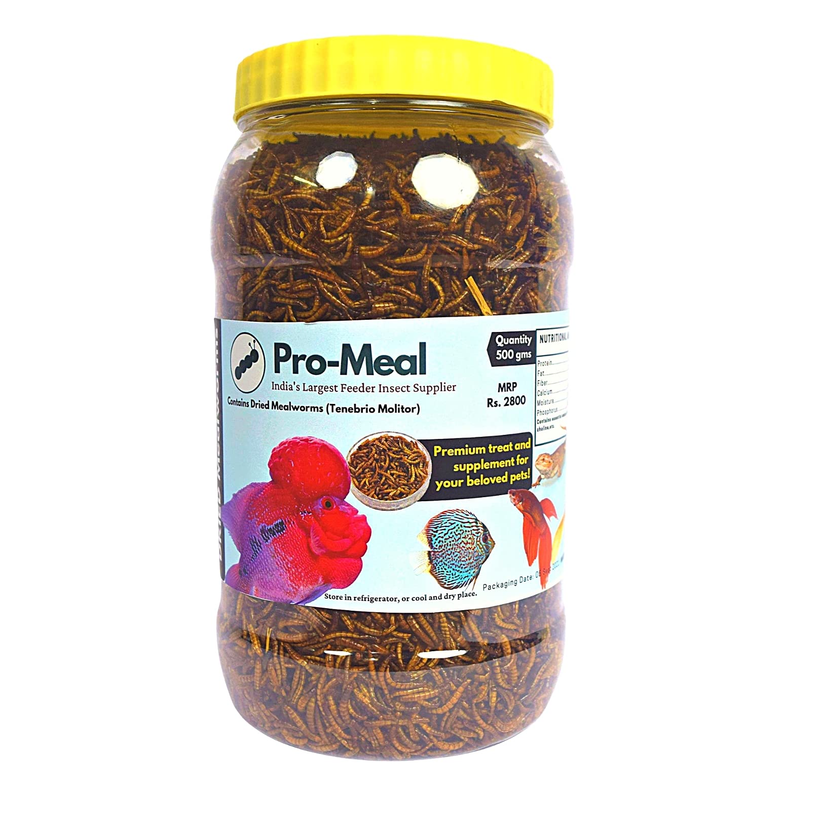 Buy ProMeal Dried Mealworms High Protien Treat Food For Aquarium