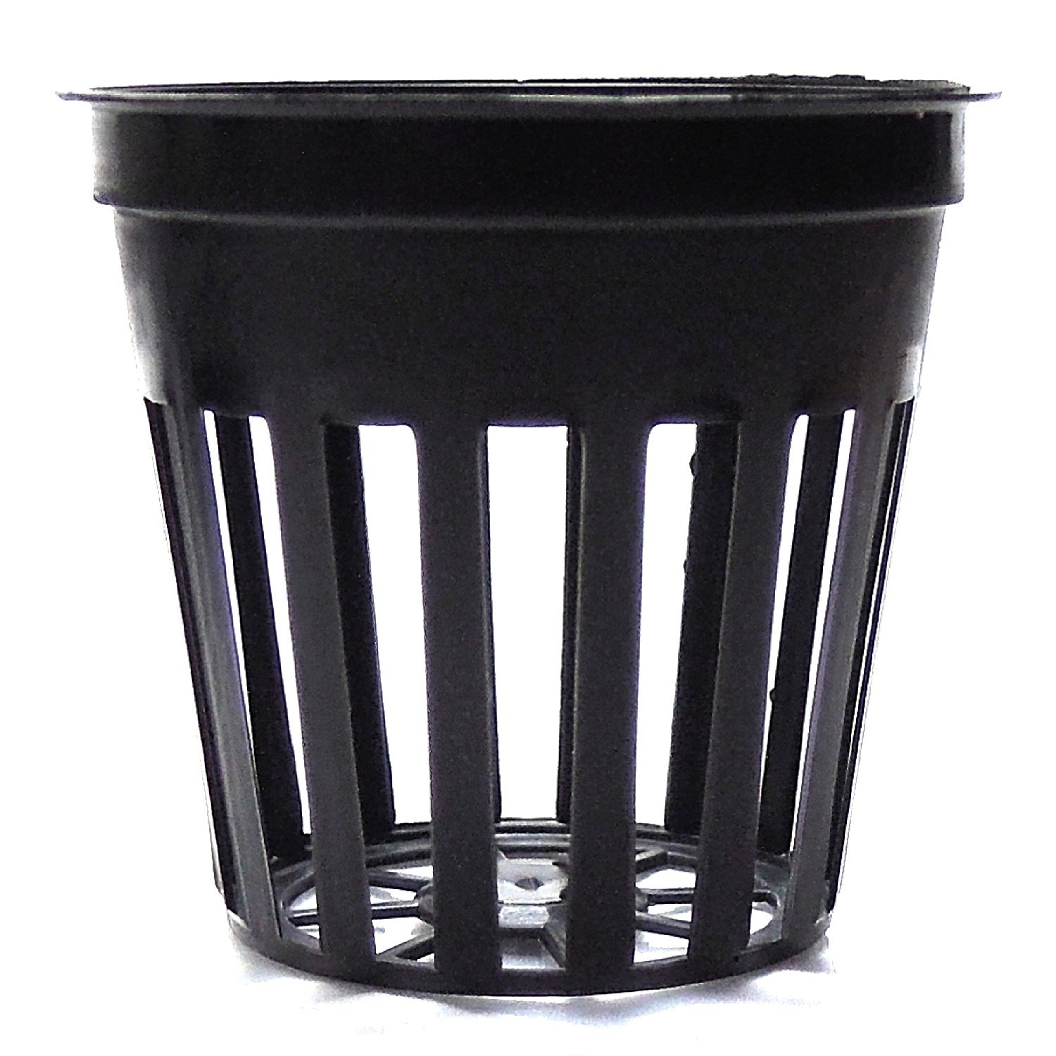 Teku 100 2 Inch Net Slit Pots for Hydroponic Aeroponic Use, Black